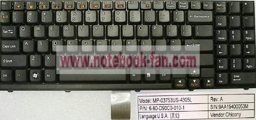 New Clevo D90 D90C0-010-1 Keyboard 6-80-D90C0-010-1